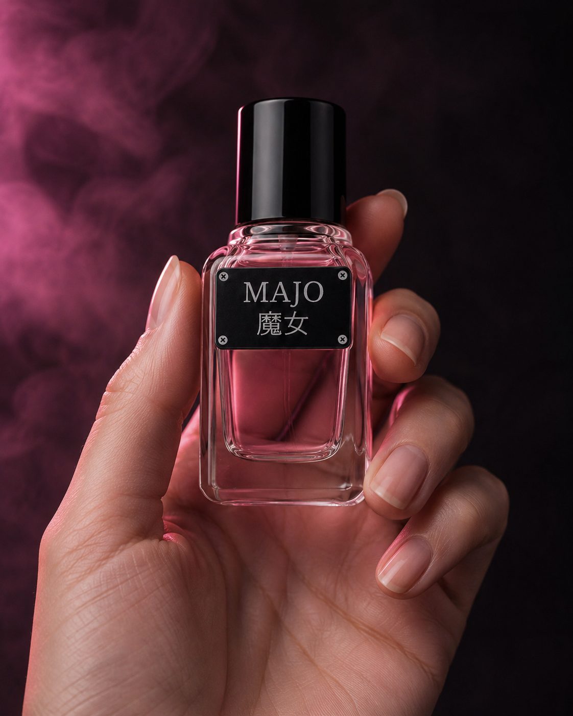 MAJO bottle held in hand